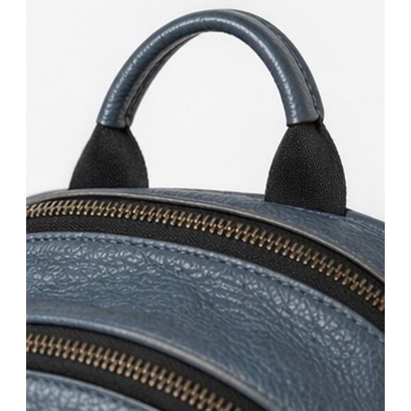 Coach Leather Backpack Blue Varsity Stripe Pebbled Leather Bag main image 4